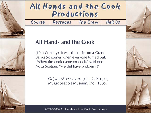 All Hands and the Cook Productions - Origin of Name